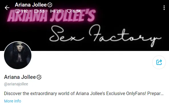 arianajollee OnlyFans Account
